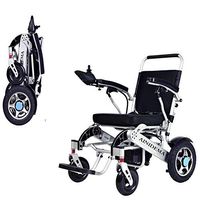 AINIDEMA Folding Electric Powered Wheelchair Lightweight Portable Smart Chair Personal Mobility Scooter Wheelchair - Remote Control Can Be Interchanged Left and Right