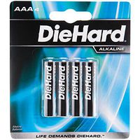 Diehard Long Lasting Alkaline Batteries AAA - 4 Pack
