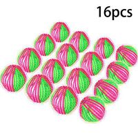 16 Pieces Washing Ball Lint Remover Balls Laundry Wash Balls Magic Hair Removal Plastic Laundry Ball to Save Drying Time (Rose Red Green)