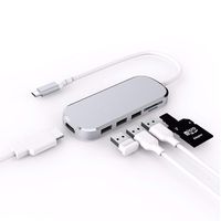 USB C Hub, USB C to HDMI Hub,7 Port Type C Hub,Smallriver Type C hub with Power Delivery 100W, 4K HDMI USB C Hub, microSD/SD Card, 3 USB 3.0 Ports,1 Type C Charging Port for MacBook Pro and Windows