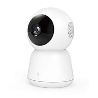 Dummy Fake Security Camera, Dome Camera with Red LED Light for Home Business Indoor Outdoor Security, White