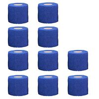 Etopars 10 X Self Adhesive Cohesive Wrap Bandages Strong Elastic First Aid Tape Blue for Wrist Ankle Sport 2" X 5 Yards