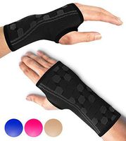 Sparthos Wrist Support Sleeves (Pair) – Medical Compression for Carpal Tunnel and Wrist Pain Relief – Wrist Brace for Men and Women (Medium, Midnight Black)