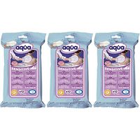 No Rinse Aqua Wash Gloves Sensitive- Medical Grade Pre-Moistened Wash Glove - No Water, Soap, Rinsing or Drying Necessary - for All Types of Skin- 36 Gloves