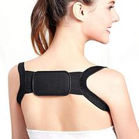 Lzour Posture Corrector for Women Men, Adjustable Upper Back Corrector Brace Shoulder Back for Clavicle Support, Back & Neck & Shoulder Pain Relief,Black