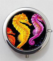 BlackKey Seahorse 3-Compartment Decorative Pocket Gift Box Case Organizer for Pill, Color 1 -2213