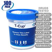 MiCare [100pk] - 14-Panel Multi Drug Test Cup (AMP/BAR/BUP/BZO/COC/mAMP/MDMA/MTD/OPI/OXY/PCP/PPX/TCA/THC with A3) #MI-TDOA-1144A3