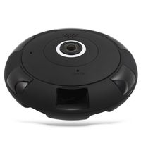 Aurorax Mini HD IP Camera, 360 Degree Panoramic WiFi Wireless Fisheye Night Vision 960P Panoramic Camera for Pet Baby Monitor, Home Security Camera Motion Detection Indoor Outdoor Camera (Black)