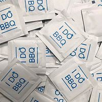 I DO BBQ Diamond Wedding Wet Wipes - Pack of 50 Moist Towelettes, choice of 10 imprint colors (PURPLE)