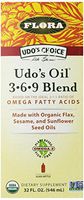 Udo's Choice Organic Omega 3-6-9 Oil Blend 32 Oz - Great Vegan Alternative To Fish Oil - Natural & Plant Based Unrefined Oil With Flax, Evening Primrose, Coconut, Sunflower & More - Made In the USA