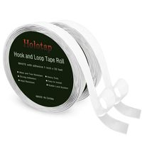 1 Inch x 32 Feet Self Adhesive Hook and Loop Strips by Holotap Fabric Fastener Interlocking Tape (1 Inch White)