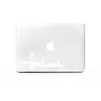 (2X) StickAny Laptop Series San Francisco Cityscape Sticker for MacBook Pro, Chromebook, Surface Pro, and More (White)