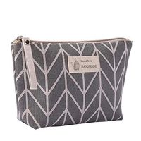Jocund Household Storage Bag Cotton Linen Large Capacity Cosmetic Bag Printed Zipper Portable Purse