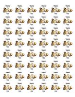 HotSaleStore Sticker Seals 48 Thank You Dogs Envelope Seals Labels Stickers 1.2" Round