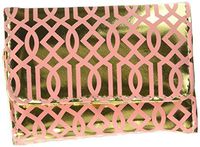 Fashion Smart Pill & Vitamin Case, Metallic Coral Trellis, One Size