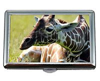 Cigarette Hard Box and Holder,Funny Animal Giraffe Business Credit ID Card Holder