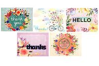 Molly & Rex Assorted Box of 30 Blank Note Cards, 74240 Teal Floral