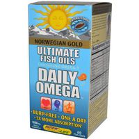 Norwegian Gold Daily Omega - 60 fish gels,(Renew Life)