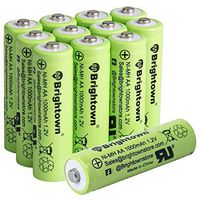 NiMH Rechargeable AA Battery Pack of 12, High Capacity 1000mAh 1.2v Pre-Charged Double A Battery for Solar Lights, Battery String Lights, TV Remotes, Wireless Mouses, Radio, Flashlight