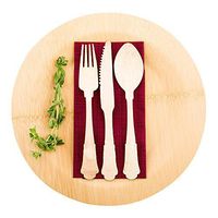 Wood Spoon, Wooden Spoon - Baroque Style - 7.9" - Birch - Strong and Safe - Disposable - 500ct Box - Restaurantware