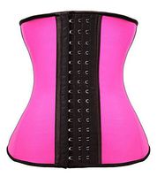EUBUY Women's Latex Underbust Waist Trainer Corset for Weight Loss,Abdomen Compression Girdle Workout Waist Cincher Body Shaper Waist Trimmer Back Support Slimming Blet Hot Pink M