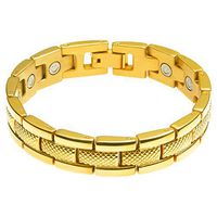 Divoti Rugged Link PVD Gold 316L Magnetic Bracelet for Men-70