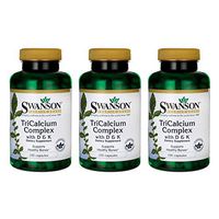 Swanson Tricalcium Complex with Vitamins D & K 100 Capsules (3 Pack)