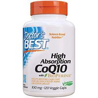 Doctor's Best High Absorption CoQ10 with Bioperine, Heart Health & Energy Production, Non-GMO, Gluten Free, Vegan, Soy Free, 100 Mg, 120 VC