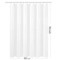 N&Y HOME Fabric Long Stall Shower Curtain Liner 62 x 78 inches, Hotel Quality, Washable, Water Repellent, White Bathroom Curtains with Grommets, 62x78