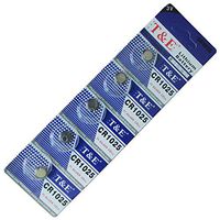 New T&E 5 X Cr1025 Br1025 1025 3V Lithium Batteries