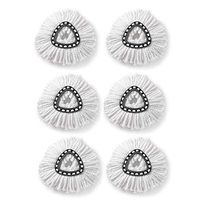 F FINEC Replacement Mop Head, Microfiber Spin Mop Refills for Easy Cleaning Mop Head Replacement (6 PCS)