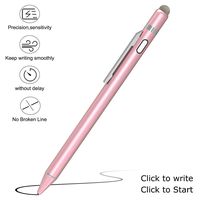 KECOW Stylus Digital Pen for Touch Screens, 1.45mm fine Elastic Tip Rechargeable Pencil Compatible for iPad iPhone Samsung Phone &Tablets, for Drawing and Handwriting (Rose Gold)