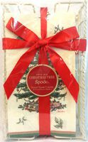 Christmas Tree Patterned Guest/Dinner Napkins w/ Napkin Caddy