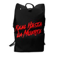 Real Hasta La Muerte Logo Unisex Light and Durable Classic Travel School Backpack Fits 14 Inch Laptop
