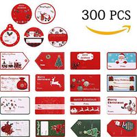 300 Pcs Christmas Gift Tags,Christmas Stickers Name Tags Labels Decorative Stickers for Gifts