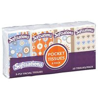 Nicole Home Collection 02074 Pocket Tissues 3 Ply 8 Pack - 384 Per Case