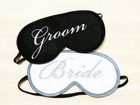 ComfortDecorHouse Groom and Bride Sleep Masks, Eye Mask for Sleeping, Wedding Gift for Couples, Night Mask, Eye Sleep Mask, Eye Cover, Travel Mask, Honeymoon