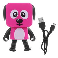 Cencity Cute Portable Smart Dancing Robot Music Dog Wireless Bluetooth Speaker for Kids (Red)