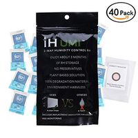 IHUMI Humidity Control Packs,62-Percent RH 2-Way Humidor Packs,Humidity Packs for Herb Jar,Cigar Cigarette Tobacco,1.5 Gram-Bulk 40 Pack