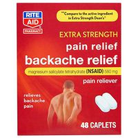 Rite Aid Pharmacy Backache Relief Caplets, Extra Strength - 48 Count
