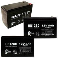 3-Pack UB1280 Universal Sealed Lead Acid Battery (12V, 8Ah, F1 Terminal, AGM, SLA) Replacement - Compatible with Yuasa NP7-12, CYBERPOWER CP1500AVRLCD, CP1000AVRLCD, CP1350AVRLCD, APC RBC2