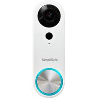 SimpliSafe Pro Smart Home Security Wi-Fi Video Doorbell Wired Camera, White