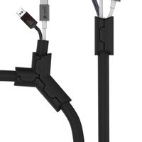 Cable Management Sleeve, WSKEN Cable Organizer Flexible Cord Wire Protective Cover for TV/Computer/Office/Home Entertainment - 118''/ 10ft Black