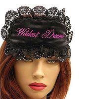 Bao Xin Lace Diamond-encrusted Blindfold Double-sided Silk Eye Mask-Black