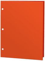 Promarx 2-Pocket 3-Hole Punch Glossy Portfolio Folder, Orange, Pack of 72