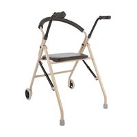 EGCLJ Four-Legged Elderly Folding Walker with Seat, Portable Walking Frame Auxiliary Walking Bracket Medical Handrail Assist Walking Aid - Rehabilitation Walkers
