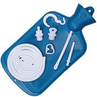 Best Colon Cleanse Enema Bag BPA Free with Tubing (2 Quart) Hot Water Bottle - Coffee, Shower, Douche & Home Adult Enema Kit by Immunaturals, Blue 