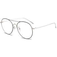 SOJOS Photochromic Blue Light Blocking Glasses Round Computer Glasses for Women Because Of You SJ5023 with Silver Frame/Anti-blue light Lens