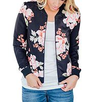 NEARTIME Women Coat, 2018 Girls Casual Floral Print Jackets O-Neck Outwear Sweatshirt Overcoat