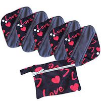 PeriodMate Cloth Menstrual Pads and Panti Liners (Red Love, Small)